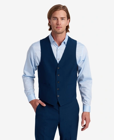 Kenneth Cole Ready Flex Slim-fit Suit Separate Vest In Bright Blue