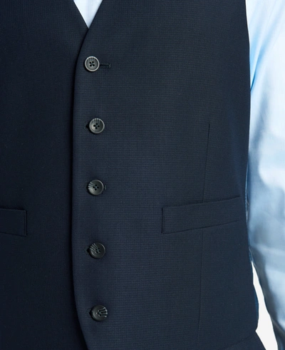 Kenneth Cole Ready Flex Slim-fit Suit Separate Vest In Navy