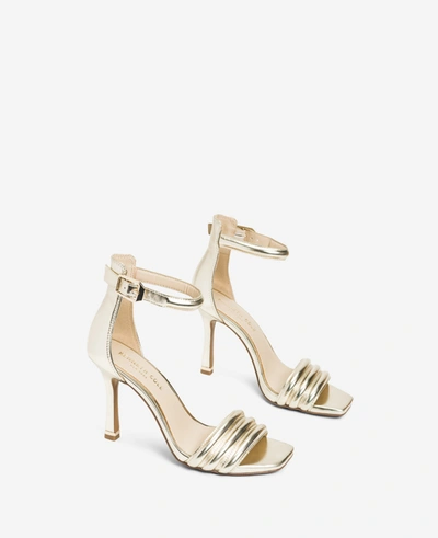 Shop Kenneth Cole Hart Ankle Strap Heeled Sandal In Light Gold