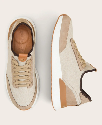 Shop Gentle Souls Laurence Jogger Sneaker In Taupe