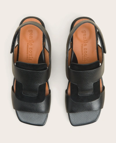 Shop Gentle Souls Park Interlock Leather Sandal In Black