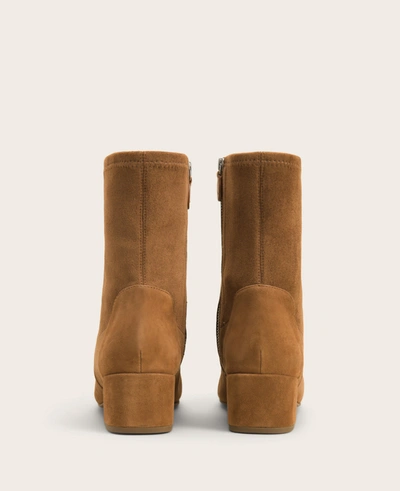 Gentle Souls Ella Leather Stretch Bootie In Cognac