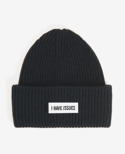 Shop Kenneth Cole Site Exclusive! I Have Issues Beanie Hat In Black
