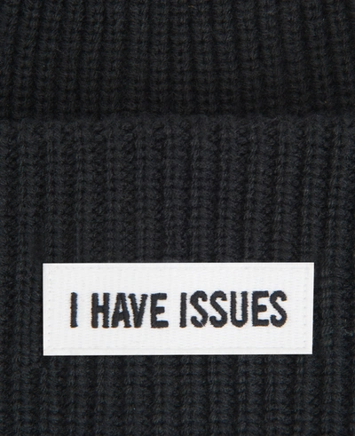 Kenneth Cole Site Exclusive! I Have Issues Beanie Hat In Black