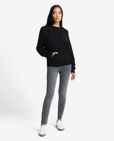 Kenneth Cole Site Exclusive! Knit Hoodie In Black