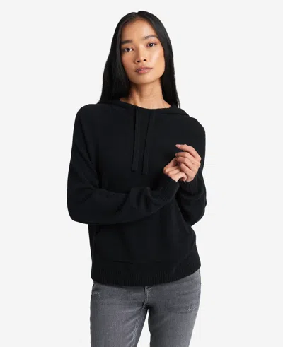 Kenneth Cole Site Exclusive! Knit Hoodie In Black