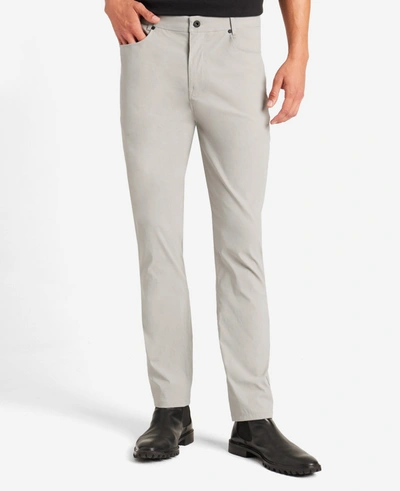 Kenneth Cole Water-resistant Flexible 5-pocket Pant In Light Grey