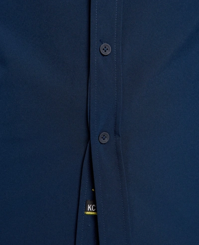 Kenneth Cole Men's Solid Slim Fit Performance Shirt In Navy