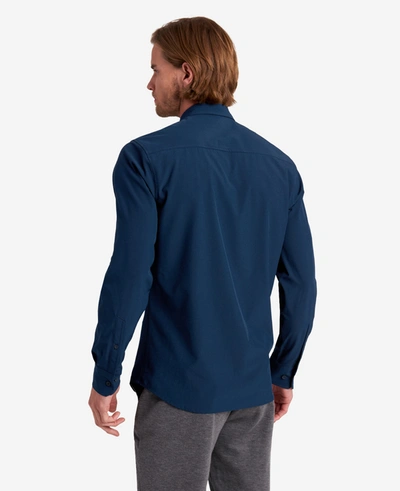 Kenneth Cole Men's Solid Slim Fit Performance Shirt In Navy