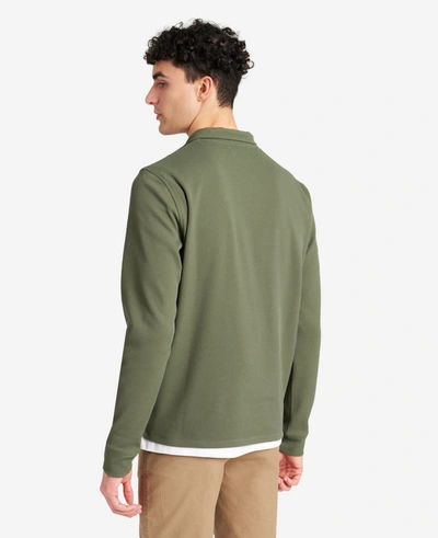 Kenneth Cole Men's Slim-fit Quarter-zip Knit Pullover In Dark Green