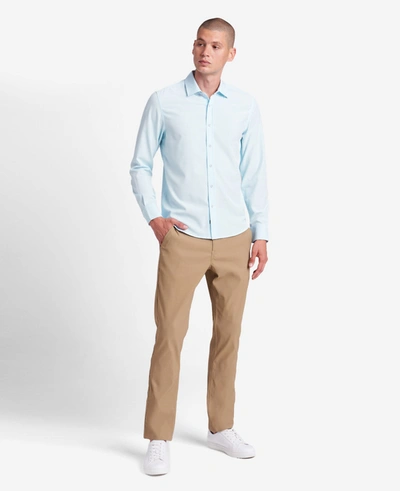 Kenneth Cole Stretch Solid Button-down Shirt In Light Blue