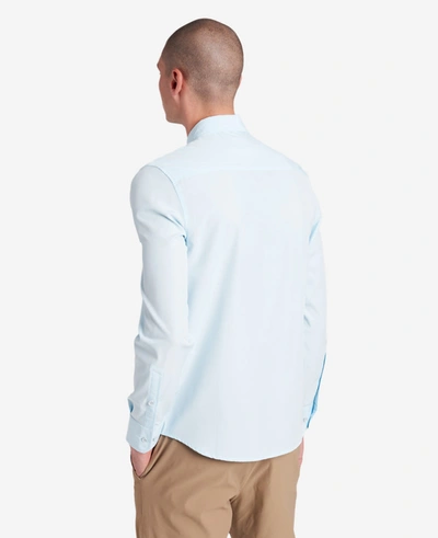 Shop Kenneth Cole Stretch Solid Button-down Shirt In Light Blue