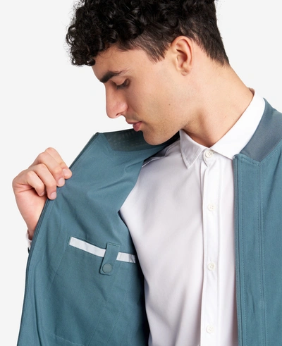 Kenneth Cole Water-resistant Bomber Jacket In Blue