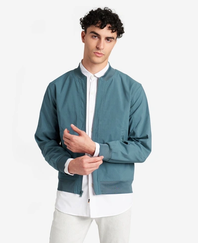 Shop Kenneth Cole Water-resistant Bomber Jacket In Blue