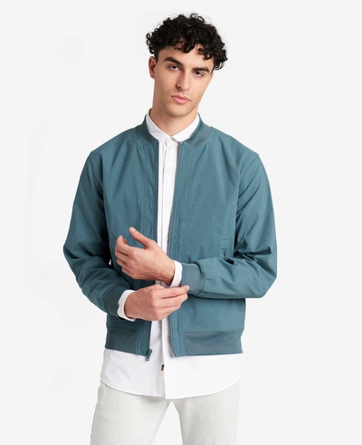 Kenneth Cole Water-resistant Bomber Jacket In Blue