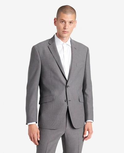 Kenneth Cole Slim-fit Stretch Suit Separate Jacket In Silver