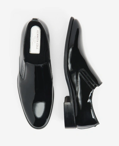 Kenneth Cole Site Exclusive! Tully Patent Slip-on Oxford Shoe With Techni-cole In Black