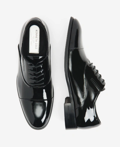 Kenneth Cole Site Exclusive! Tully Patent Leather Cap Toe In Black