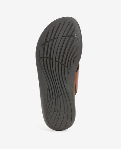 Kenneth Cole Sand-y Beach Leather Slide Sandal In Cognac