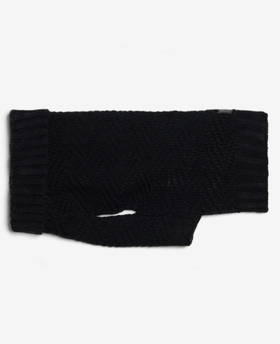 Shop Kenneth Cole Cable Knit Dog Sweater In Black