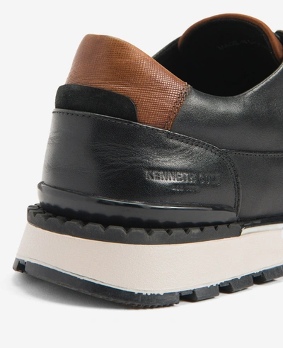 Kenneth Cole Kev Leather Lace-up With Techni-cole In Black,grey