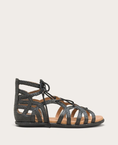 Shop Gentle Souls Break My Heart Gladiator Sandal In Black Raffia