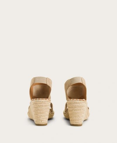 Gentle Souls Women's Cody Wedge Espadrille Sandals In Mushroom Suede