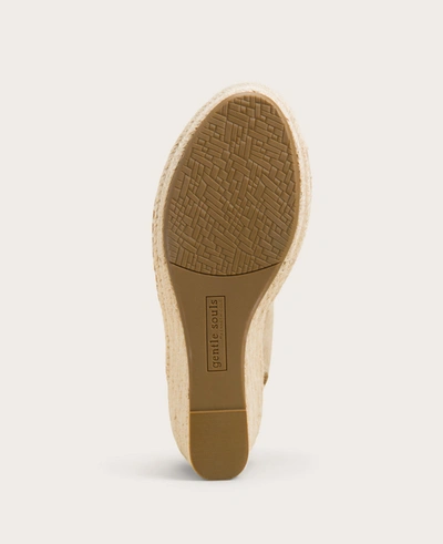 Gentle Souls Women's Cody Wedge Espadrille Sandals In Mushroom Suede