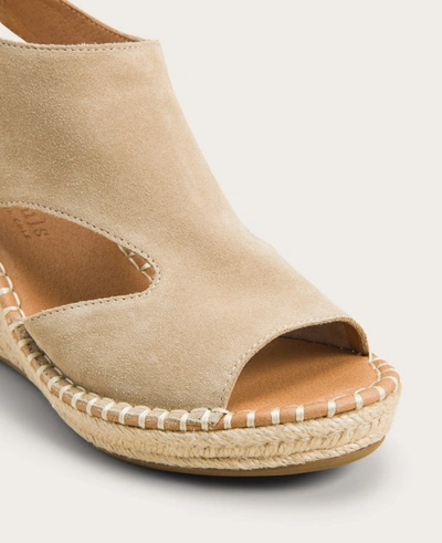 Gentle Souls Women's Cody Wedge Espadrille Sandals In Mushroom Suede