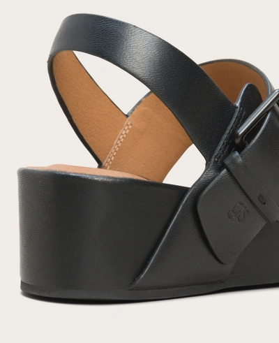 Shop Gentle Souls Giulia Leather And Suede Platform Wedge Sandal In Black