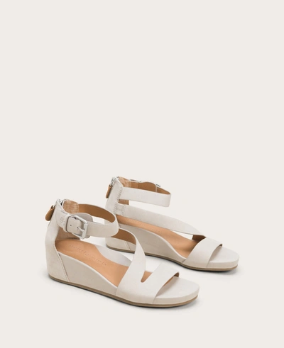 Gentle Souls Gwen Leather Wedge Sandal In Mushroom Nubuck
