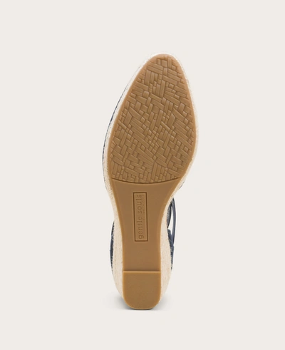Gentle Souls Women's Orya Wedge Pointy Toe Espadrille Sandals In Navy Suede