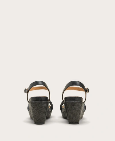 Shop Gentle Souls Viki Leather Platform Wedge Sandal In Black