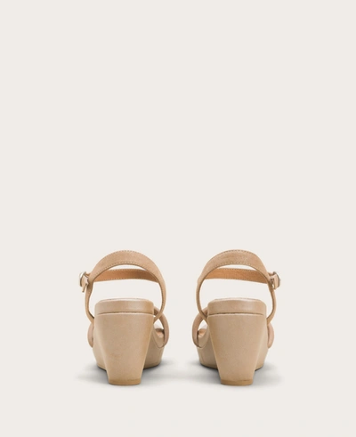 Shop Gentle Souls Viki Leather Platform Wedge Sandal In Mushroom