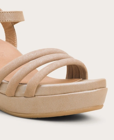 Shop Gentle Souls Viki Leather Platform Wedge Sandal In Mushroom
