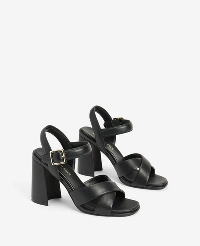 Shop Kenneth Cole Lessia Ankle Strap Heeled Sandal In Black