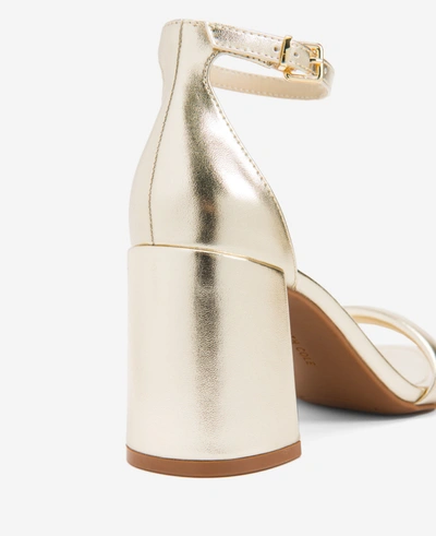 Shop Kenneth Cole Luisa Heeled Sandal In Champagne Metallic