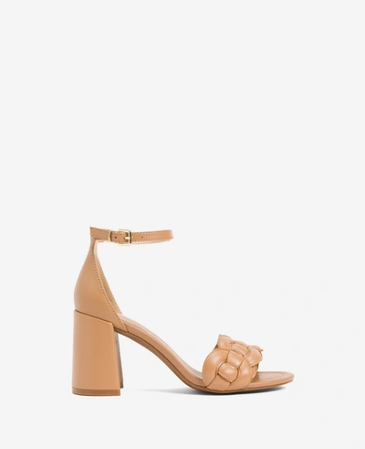 Shop Kenneth Cole Luisa Woven Heeled Sandal In Classic Tan