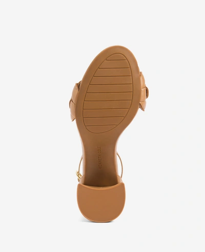 Shop Kenneth Cole Luisa Woven Heeled Sandal In Classic Tan