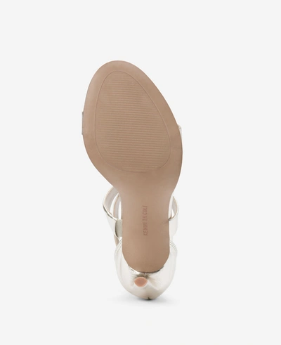 Shop Kenneth Cole Brooke Cross Strap Heeled Sandal In Light Gold Pu