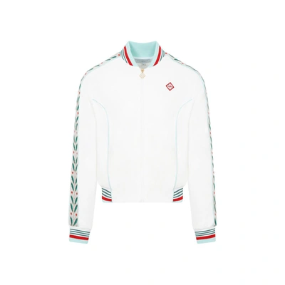 Shop Casablanca Piping Track Jacket In White
