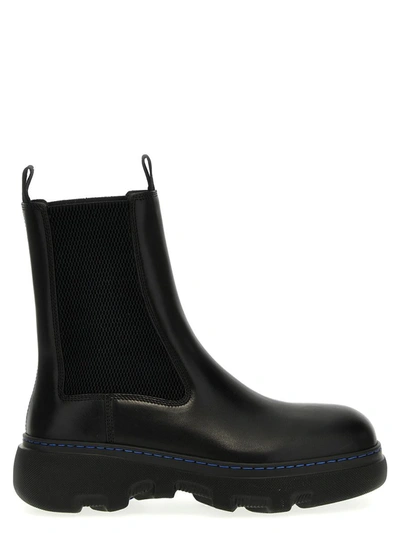 Shop Burberry 'chelsea Creeper' Ankle Boots In Black