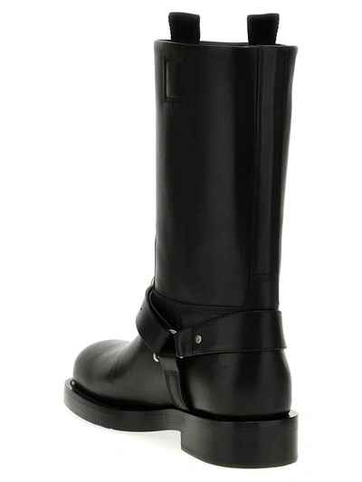 Shop Burberry 'saddle Low' Boots In Black