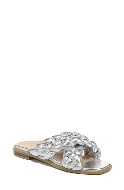 Shop Vionic Kalina Braided Slide Sandal In Silver