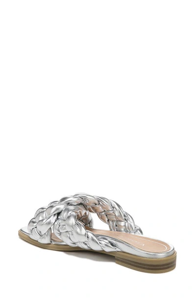 Shop Vionic Kalina Braided Slide Sandal In Silver