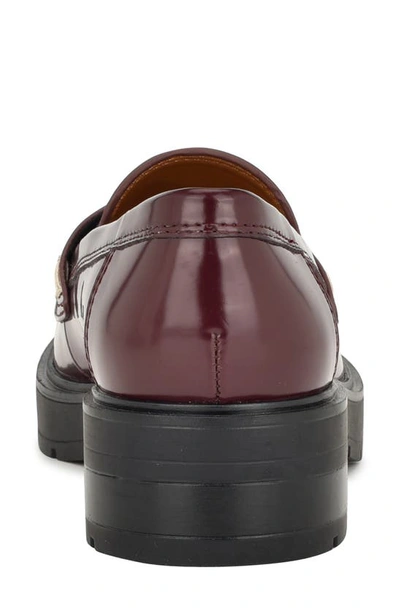 Shop Nine West Kipla Patent Loafer In Dark Red Patent