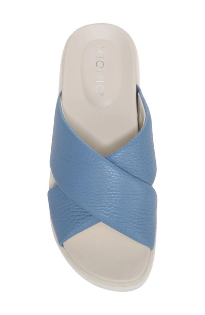 Shop Vionic Vesta Crisscross Platform Sandal In Blue Shadow