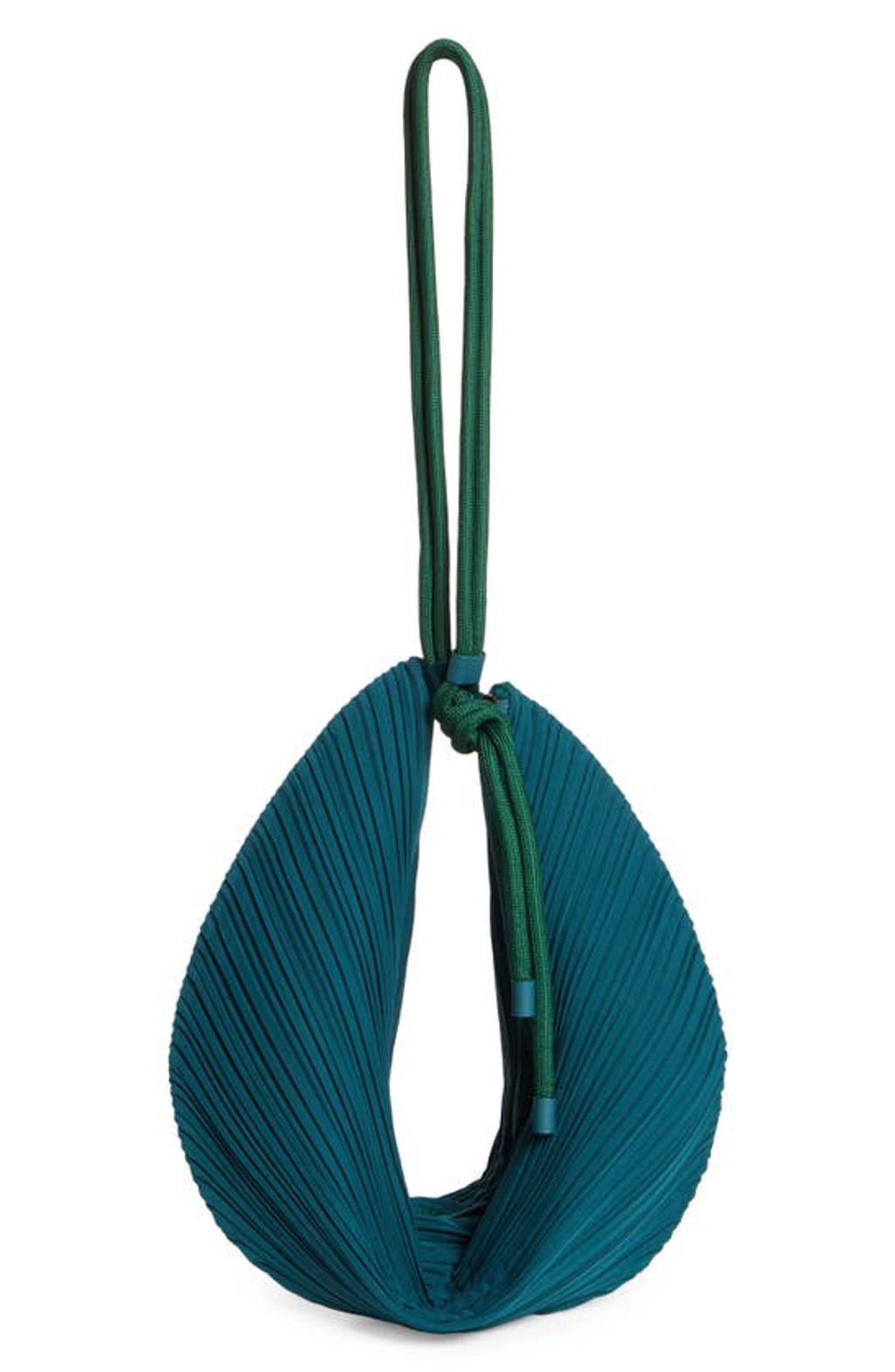 Issey Miyake Leaf Large Technical pleated Shoulder Bag In Dark Green ModeSens