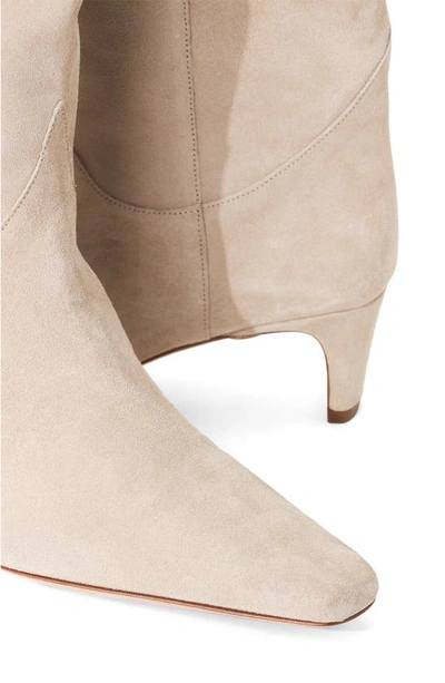 Staud Western Wally Suede Knee Boots In Mahogany