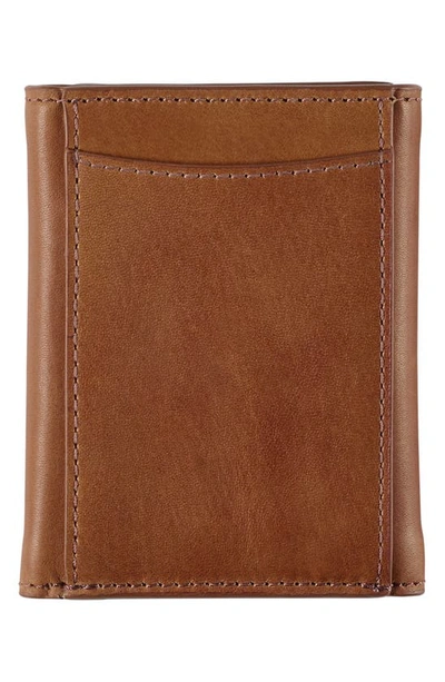 Shop Johnston & Murphy Rhodes Leather Wallet In Tan Full Grain